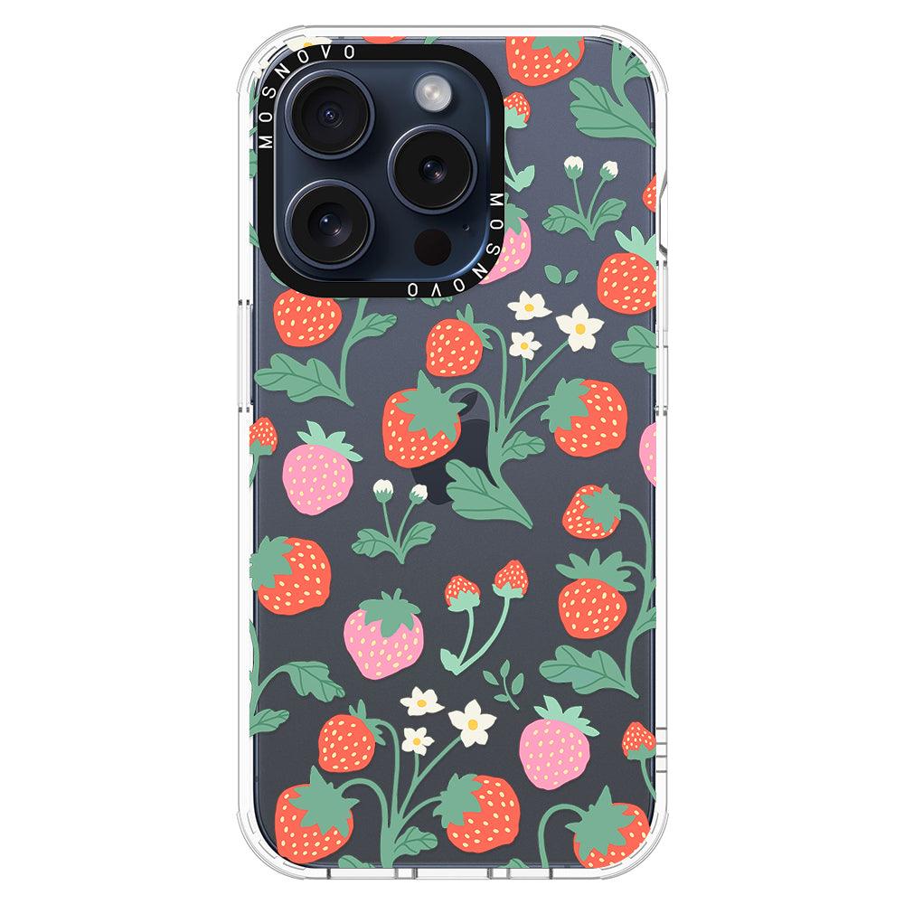 Cute Strawberry Phone Case - iPhone 15 Pro Case - MOSNOVO