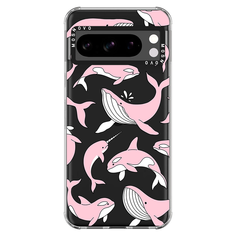 Pink Whales Phone Case - Google Pixel 8 Pro Case - MOSNOVO