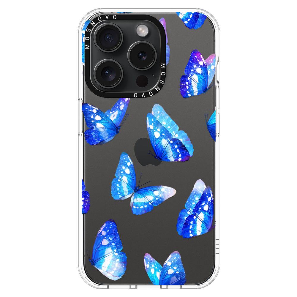 Stunning Blue Butterflies Phone Case - iPhone 15 Pro Case - MOSNOVO