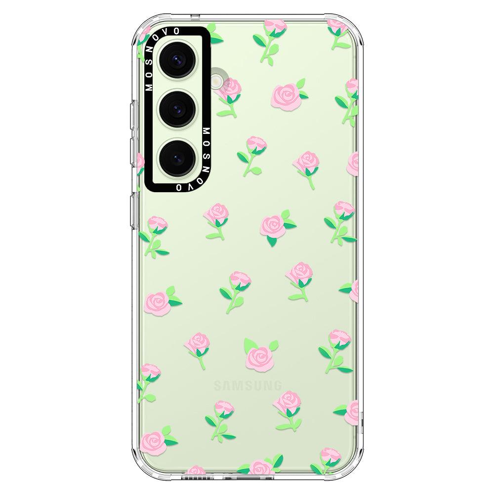 Little Pink Rose Phone Case - Samsung Galaxy S24 Plus Case - MOSNOVO