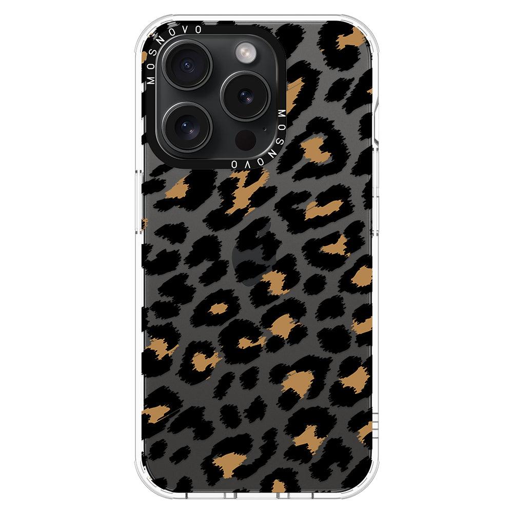 Leopard Print Phone Case - iPhone 15 Pro Case - MOSNOVO