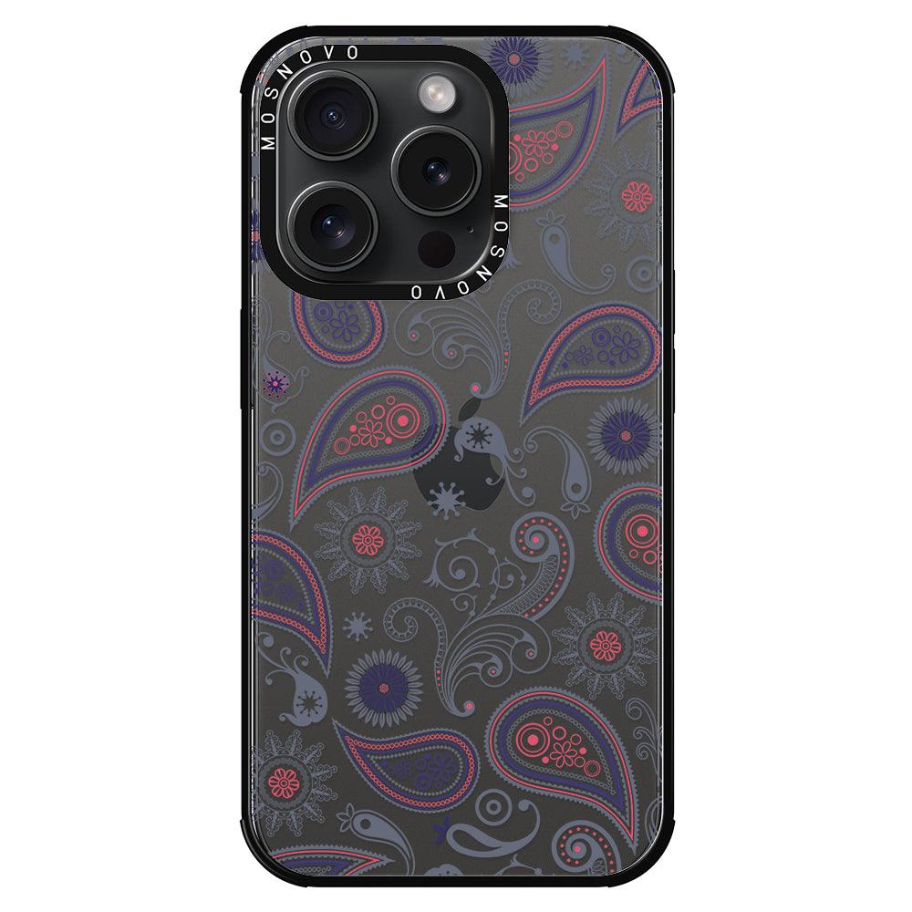 Paisley Phone Case - iPhone 15 Pro Case - MOSNOVO