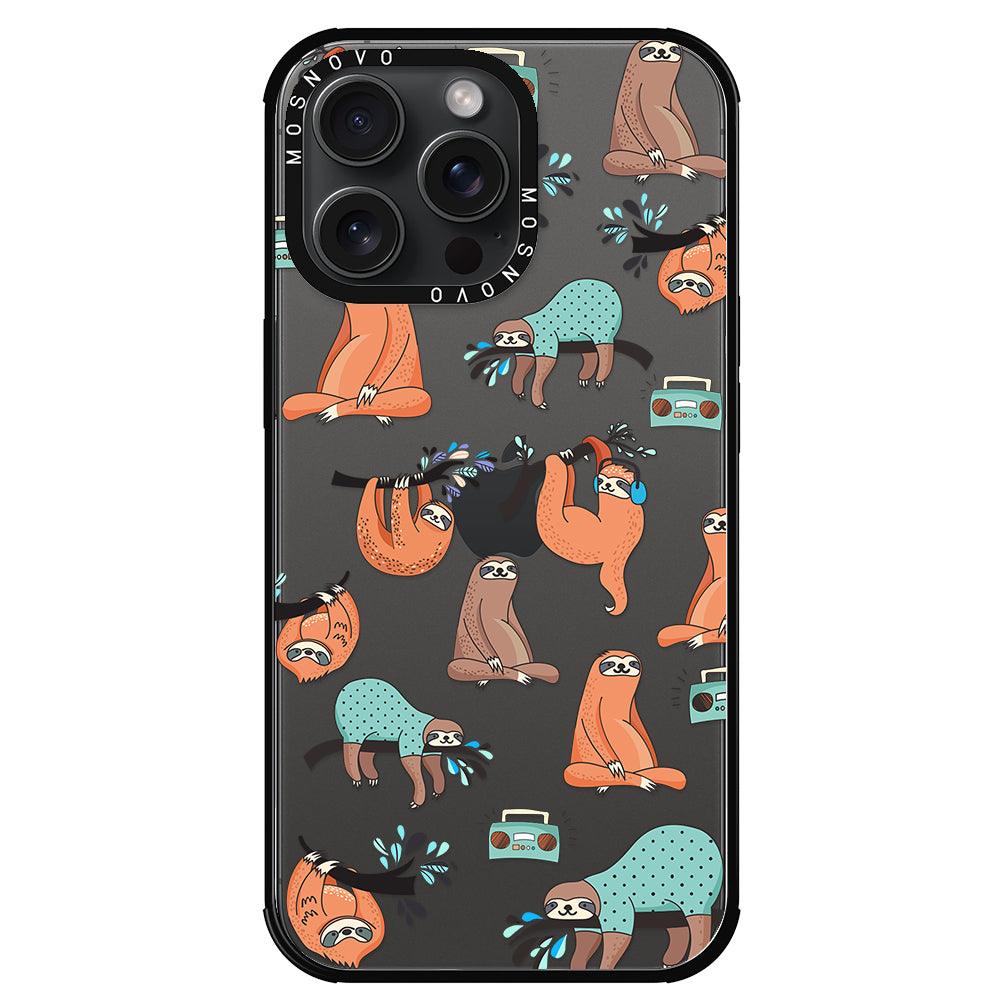 Musical Sloth Phone Case - iPhone 15 Pro Max Case - MOSNOVO