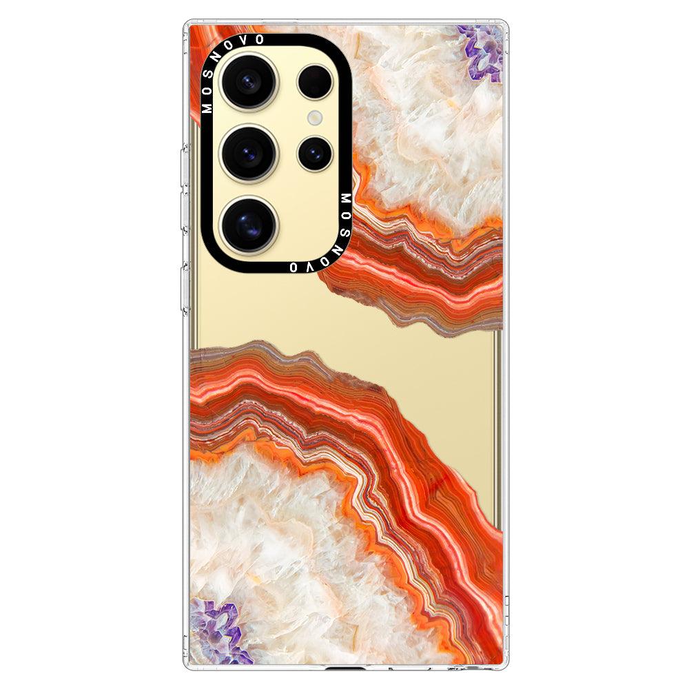 Red Agate Phone Case - Samsung Galaxy S24 Ultra Case - MOSNOVO