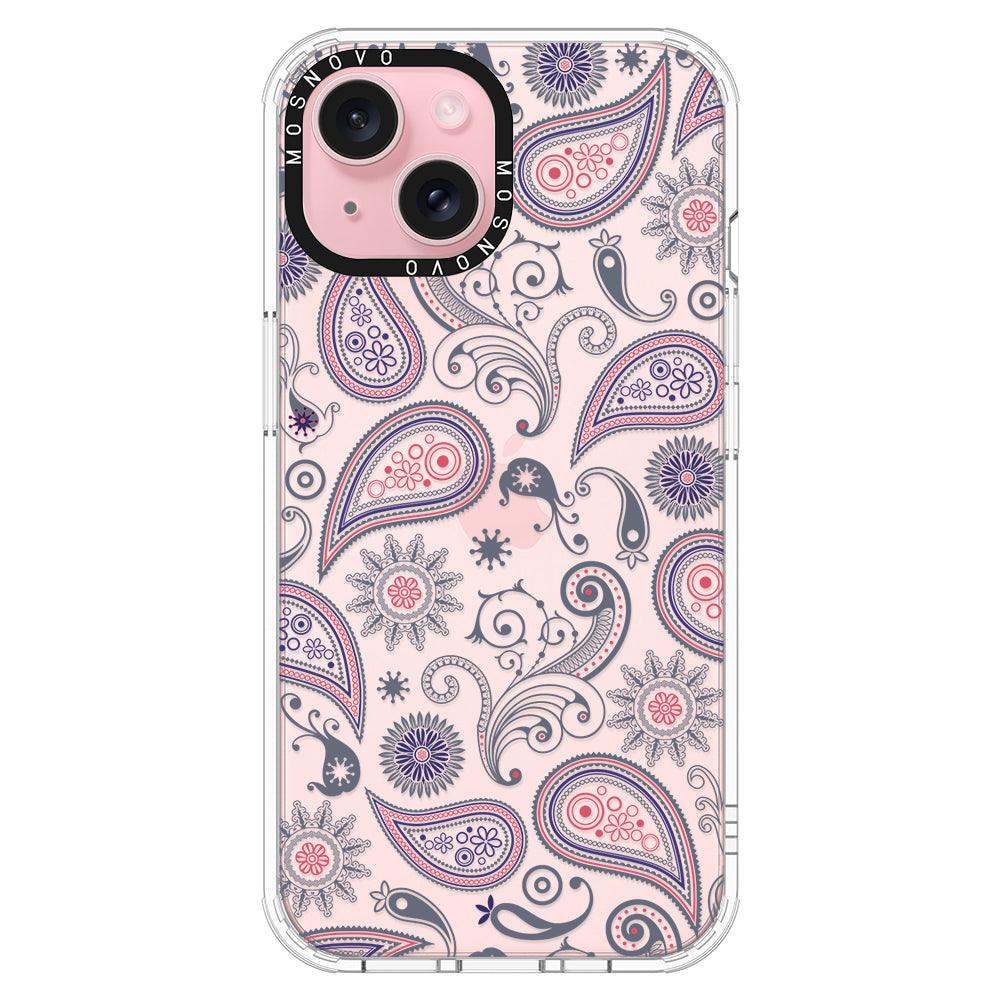 Paisley Phone Case - iPhone 15 Plus Case - MOSNOVO