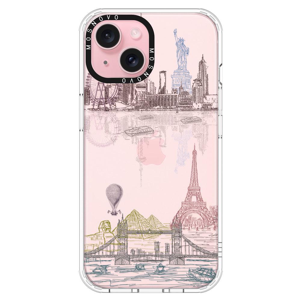 The World City Phone Case - iPhone 15 Case - MOSNOVO