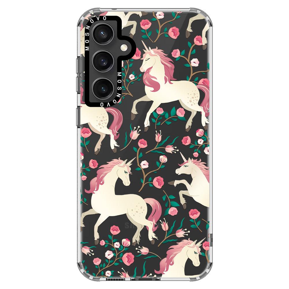 Unicorn Flower Garden Phone Case - Samsung Galaxy S23 FE Case