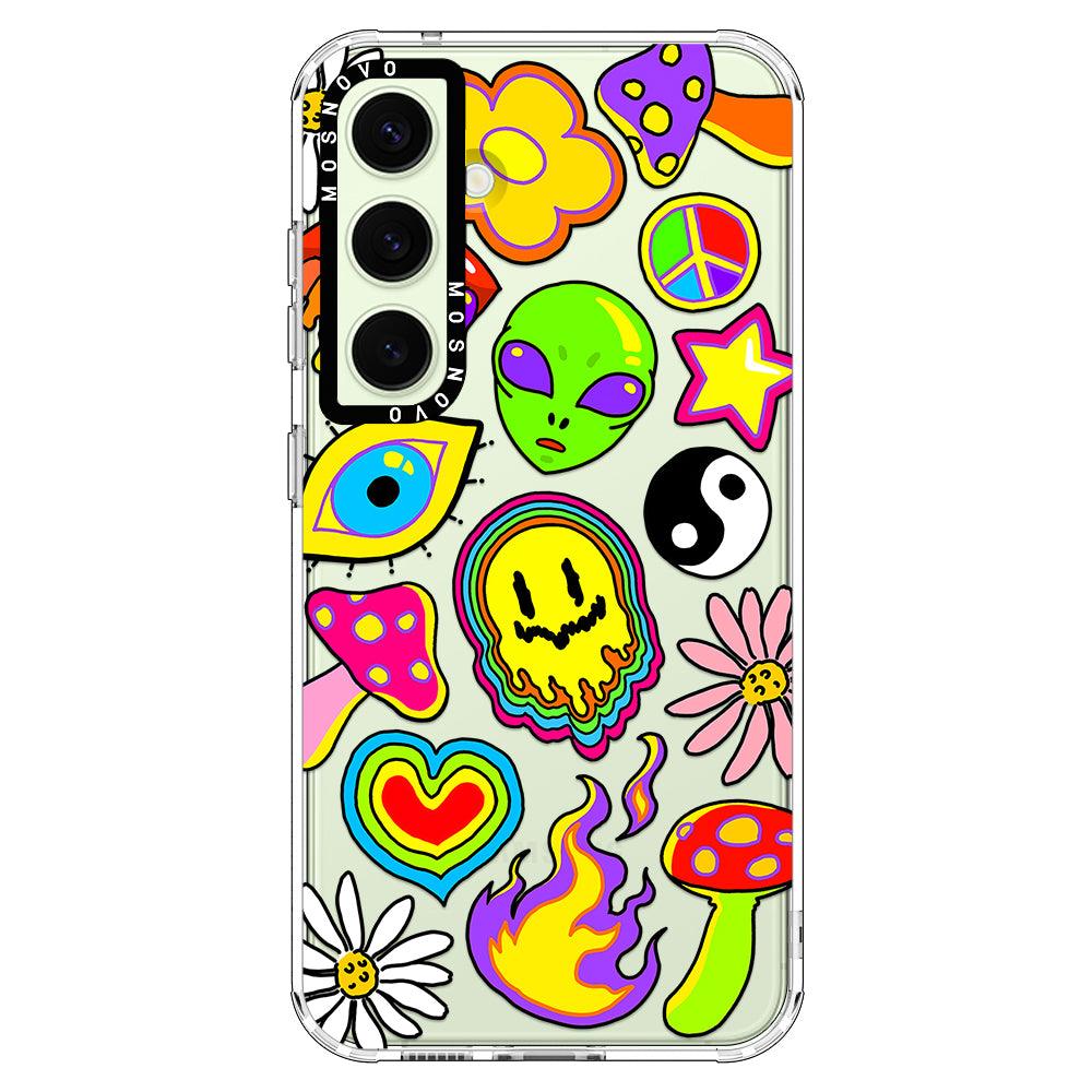 Hippie Sticker Phone Case - Samsung Galaxy S24 Case - MOSNOVO