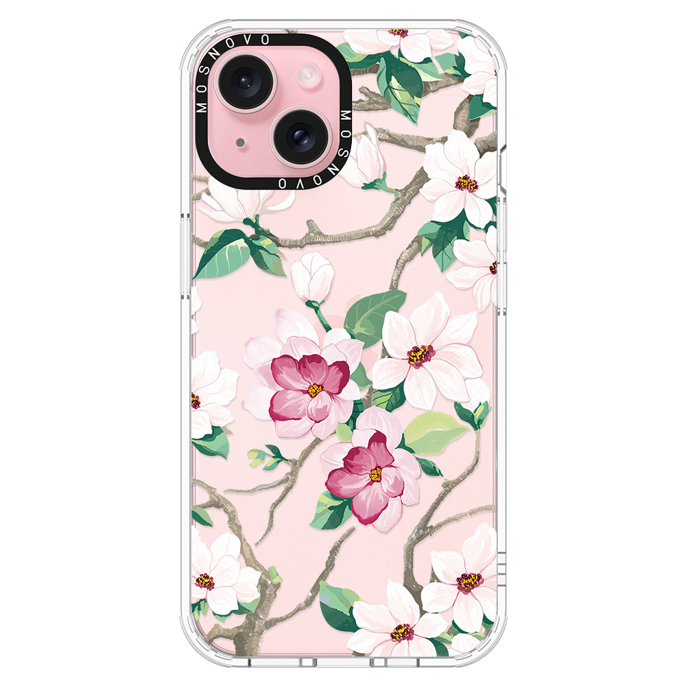 Magnolia Phone Case - iPhone 15 Plus Case - MOSNOVO