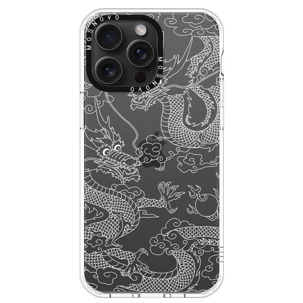 White Dragon Phone Case - iPhone 15 Pro Max Case - MOSNOVO