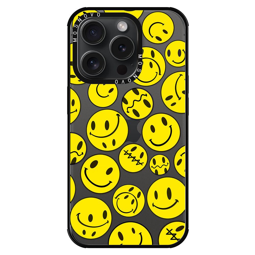 Smiley Face Phone Case - iPhone 15 Pro Case - MOSNOVO