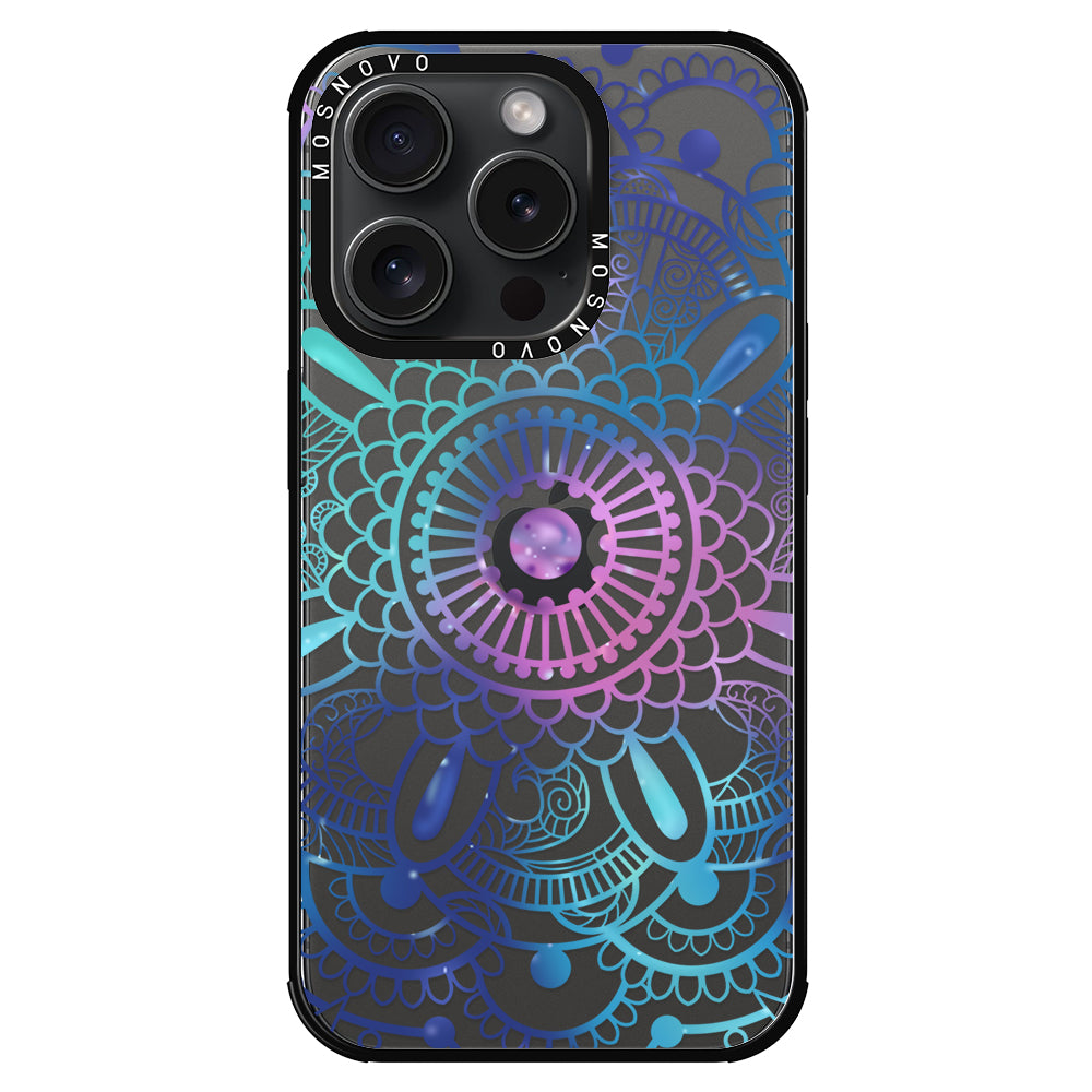 Violet Blue Mandala Phone Case - iPhone 15 Pro Case - MOSNOVO