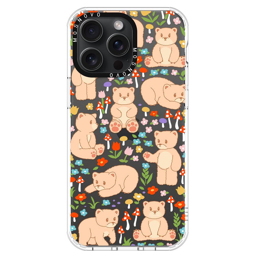 Cute Bear Phone Case - iPhone 15 Pro Max Case - MOSNOVO