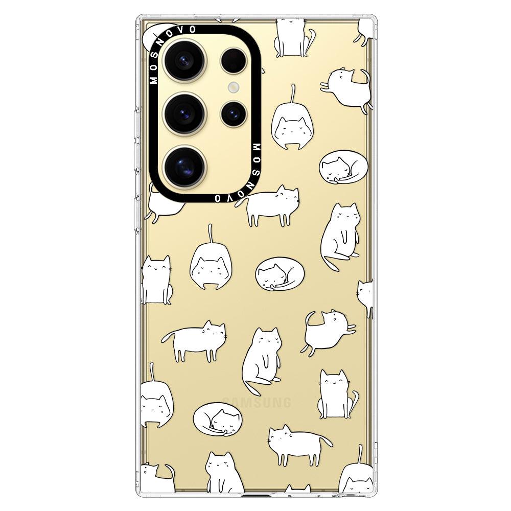 Kawaii Cat Phone Case - Samsung Galaxy S24 Ultra Case - MOSNOVO