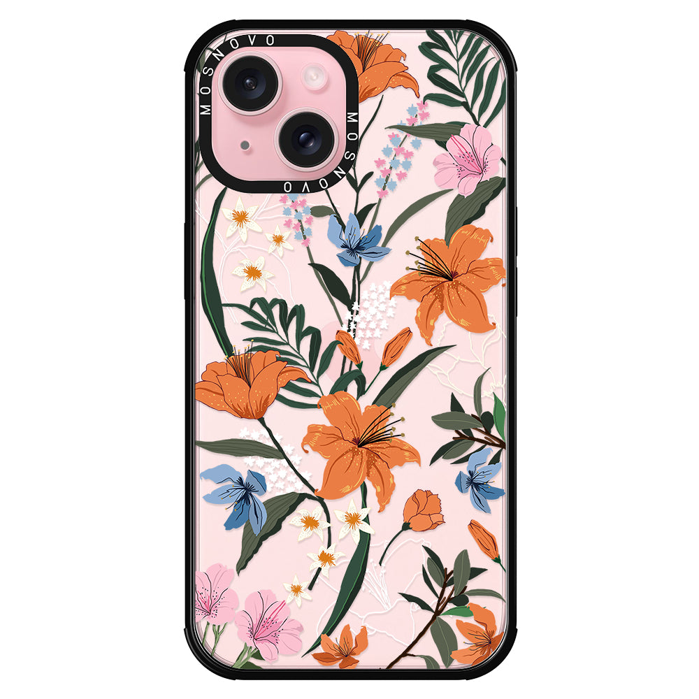 Lily Garden Phone Case - iPhone 15 Case - MOSNOVO