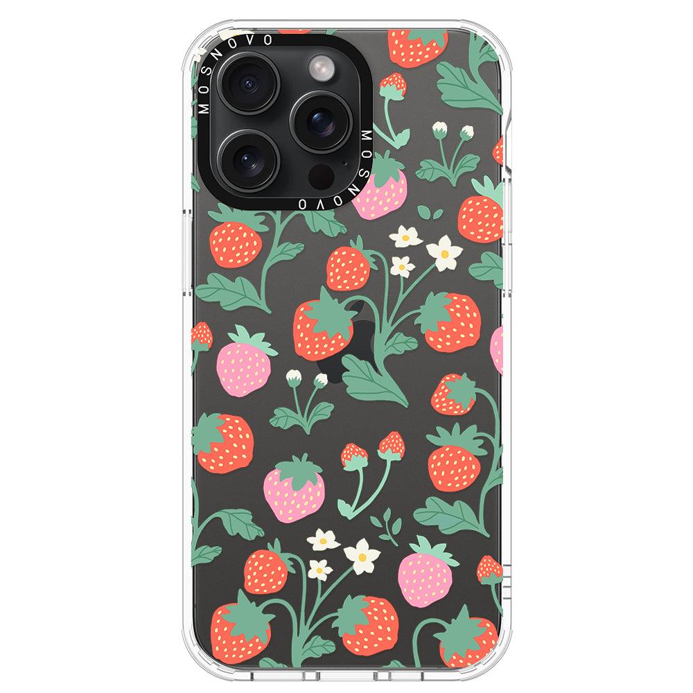 Cute Strawberry Phone Case - iPhone 15 Pro Max Case - MOSNOVO