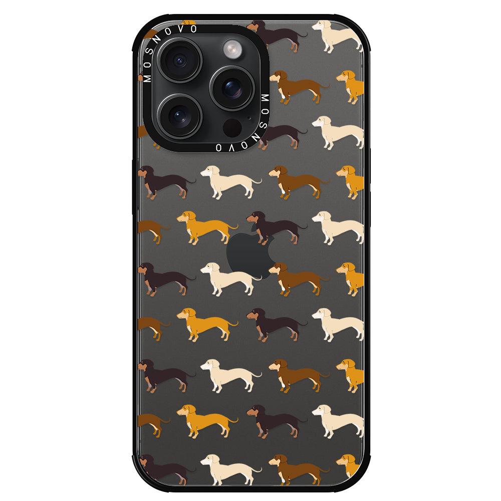 Cute Dachshund Phone Case - iPhone 15 Pro Max Case - MOSNOVO