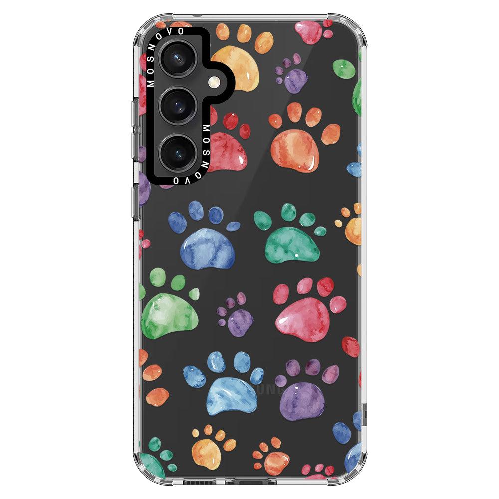 Colorful Paw Phone Case - Samsung Galaxy S23 FE Case