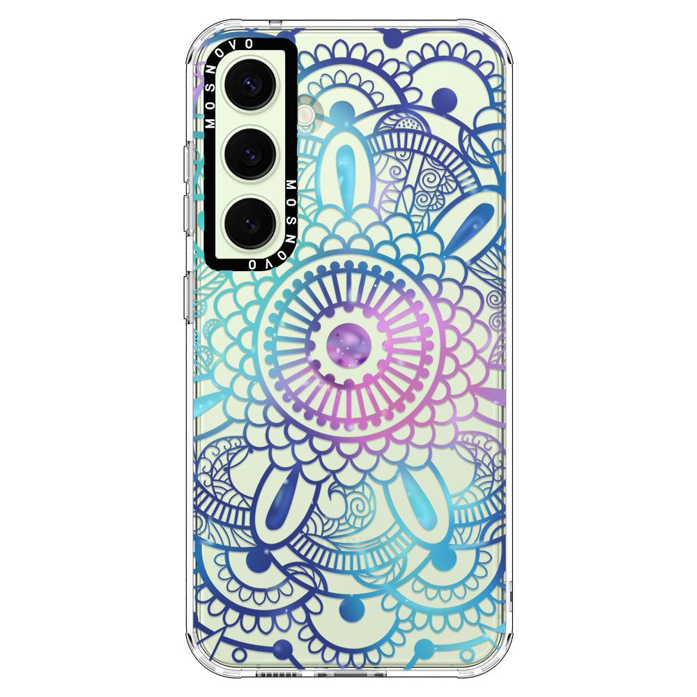 Violet Blue Mandala Phone Case - Samsung Galaxy S24 Case - MOSNOVO