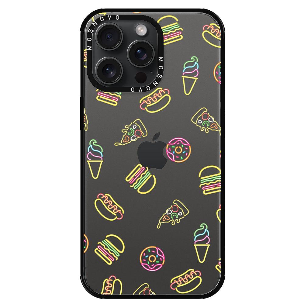 Neon Burgers Phone Case - iPhone 15 Pro Max Case - MOSNOVO