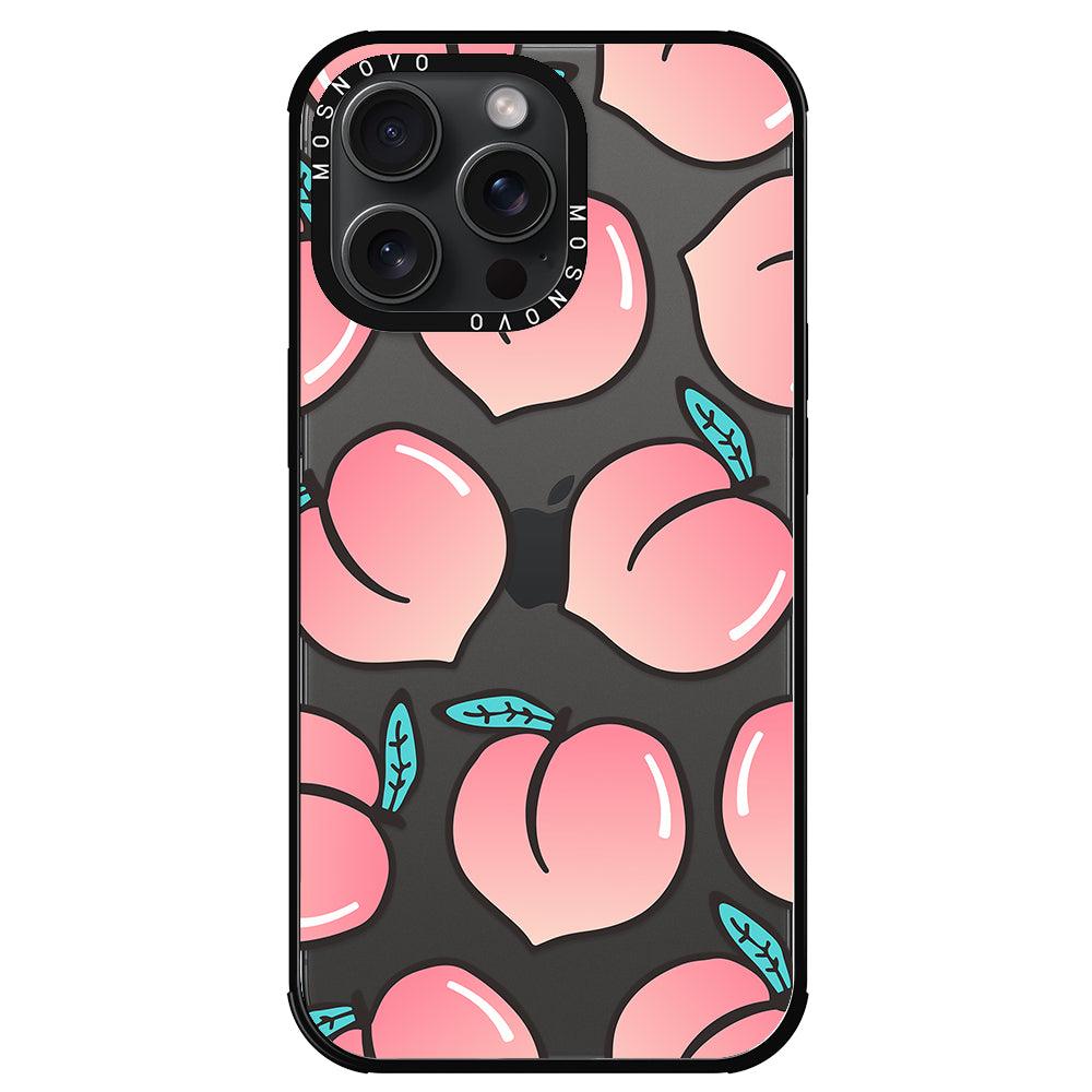 Cute Peach Phone Case - iPhone 15 Pro Max Case - MOSNOVO