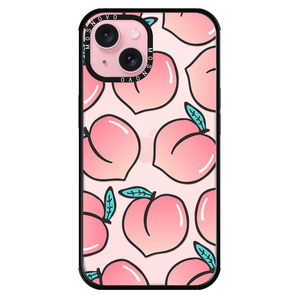 Cute Peach Phone Case - iPhone 15 Plus Case - MOSNOVO