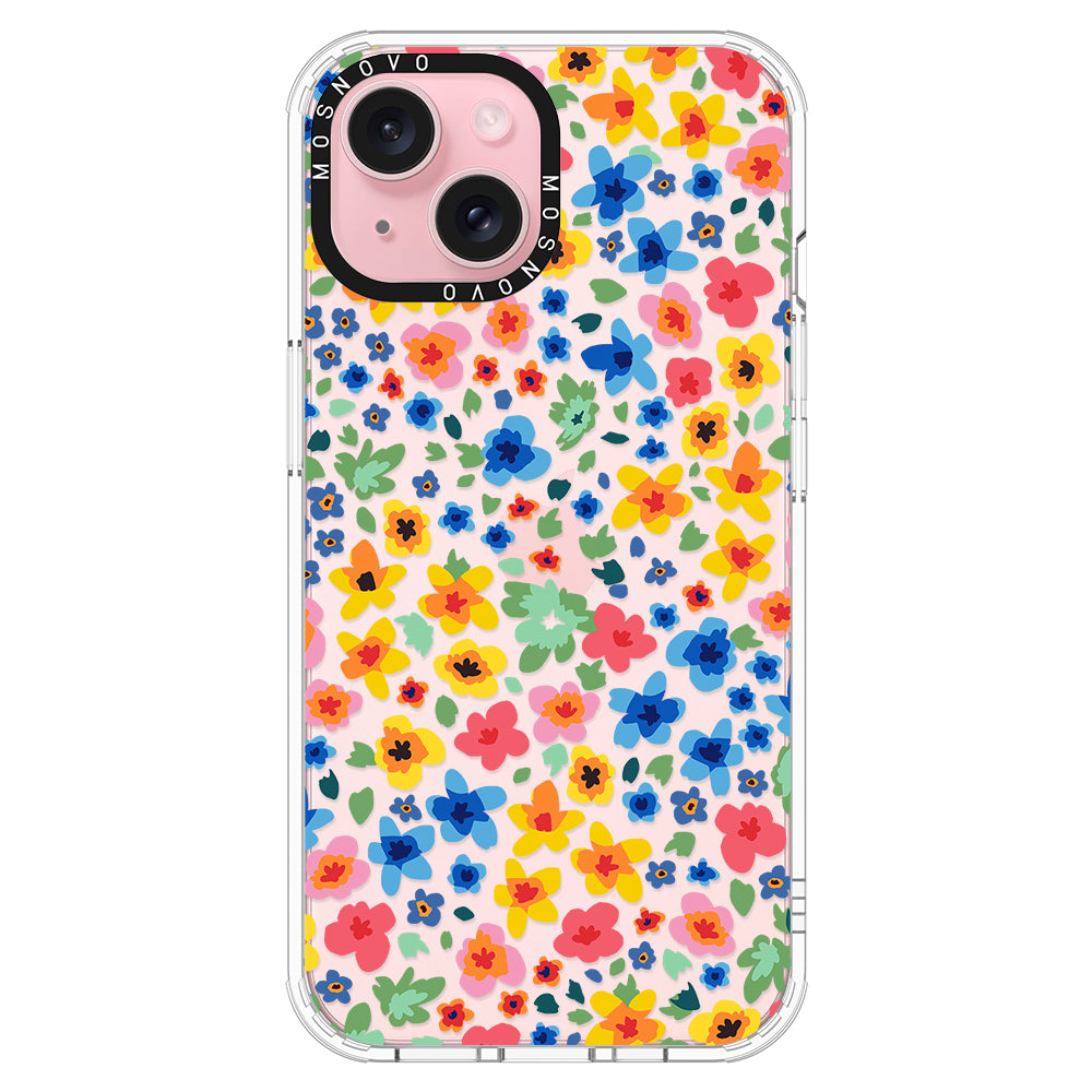 Lovely Floral Flower Phone Case - iPhone 15 Case - MOSNOVO