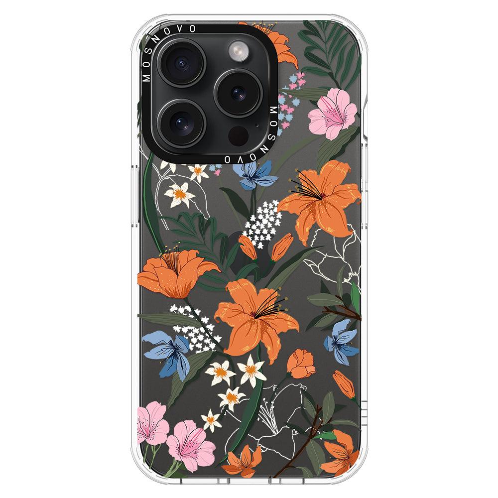 Lily Garden Phone Case - iPhone 15 Pro Case - MOSNOVO