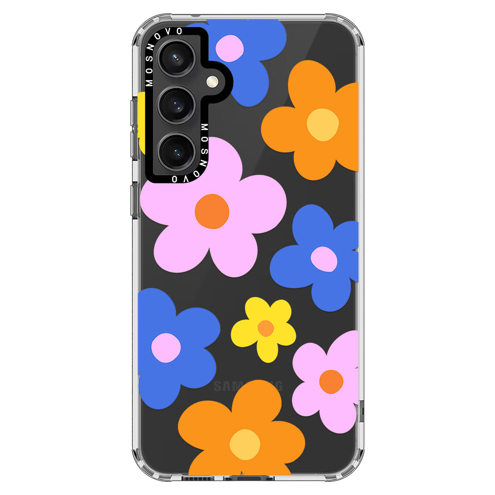 60's Groovy Flower Phone Case - Samsung Galaxy S23 FE Case