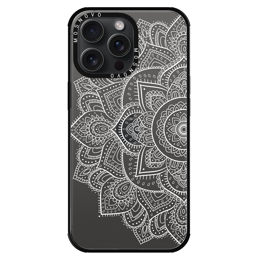 Half Mandala Phone Case - iPhone 15 Pro Max Case - MOSNOVO