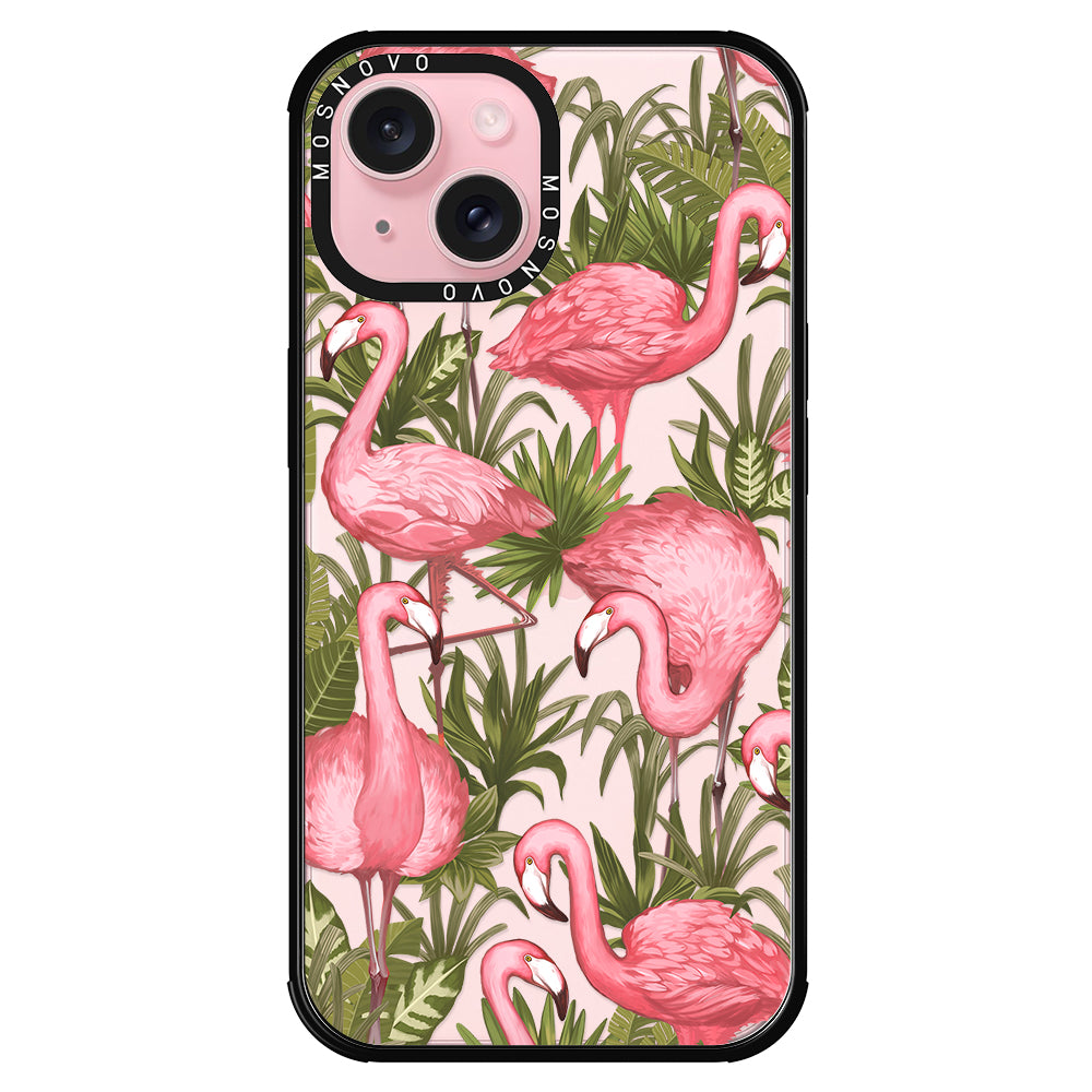 Jungle Flamingo Phone Case - iPhone 15 Case - MOSNOVO