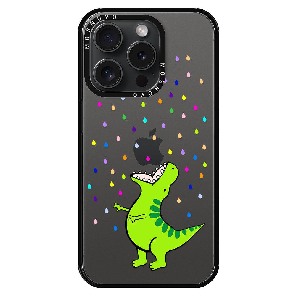 Rainbow Dinosaur Phone Case - iPhone 15 Pro Case - MOSNOVO