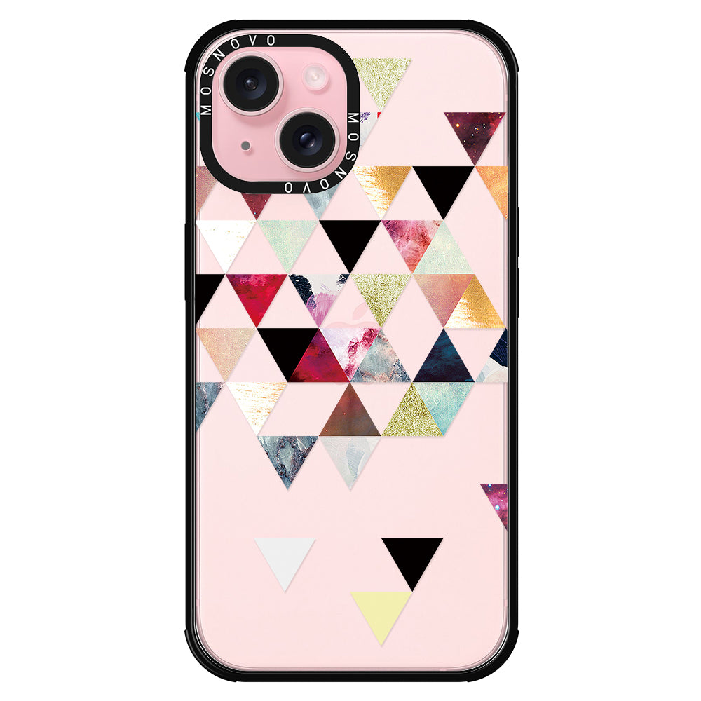 Triangles Stone Marble Phone Case - iPhone 15 Case - MOSNOVO