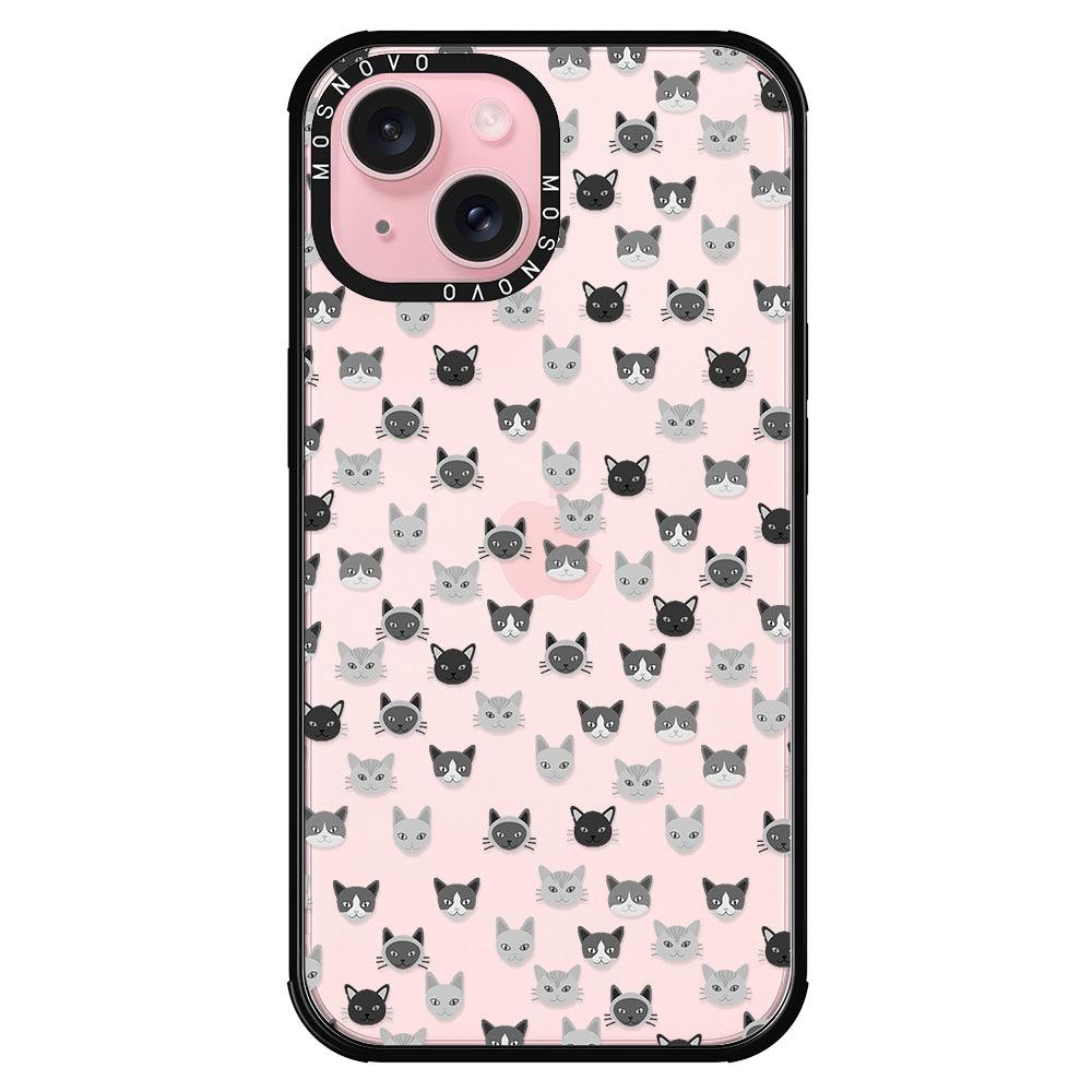 Cats Head Phone Case - iPhone 15 Case - MOSNOVO