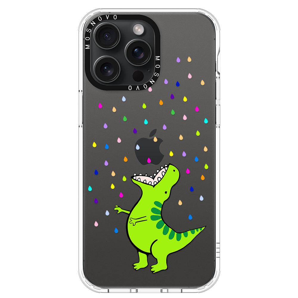 Rainbow Dinosaur Phone Case - iPhone 15 Pro Max Case - MOSNOVO