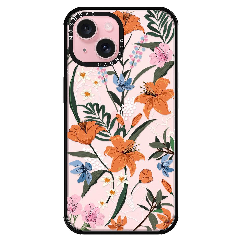 Lily Garden Phone Case - iPhone 15 Plus Case - MOSNOVO