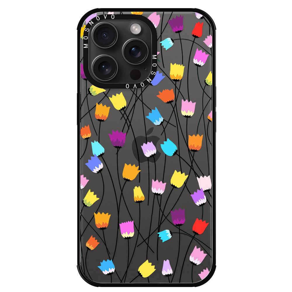 Tulips Bloom Floral Phone Case - iPhone 15 Pro Max Case - MOSNOVO