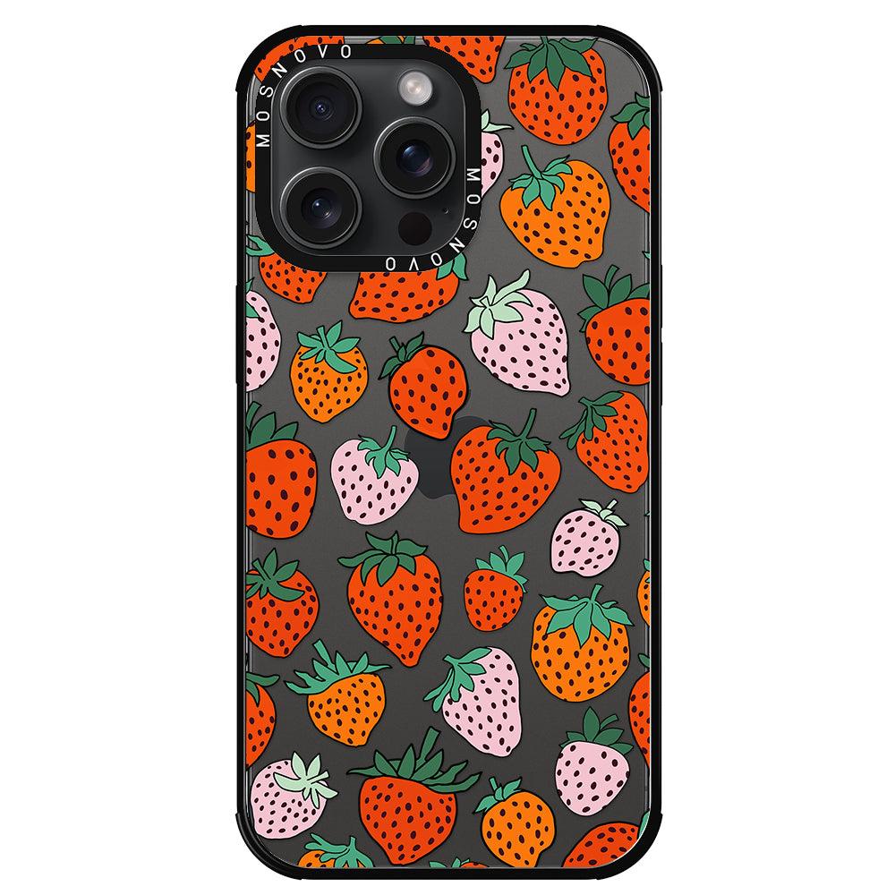 Cute Strawberry Phone Case - iPhone 15 Pro Max Case - MOSNOVO