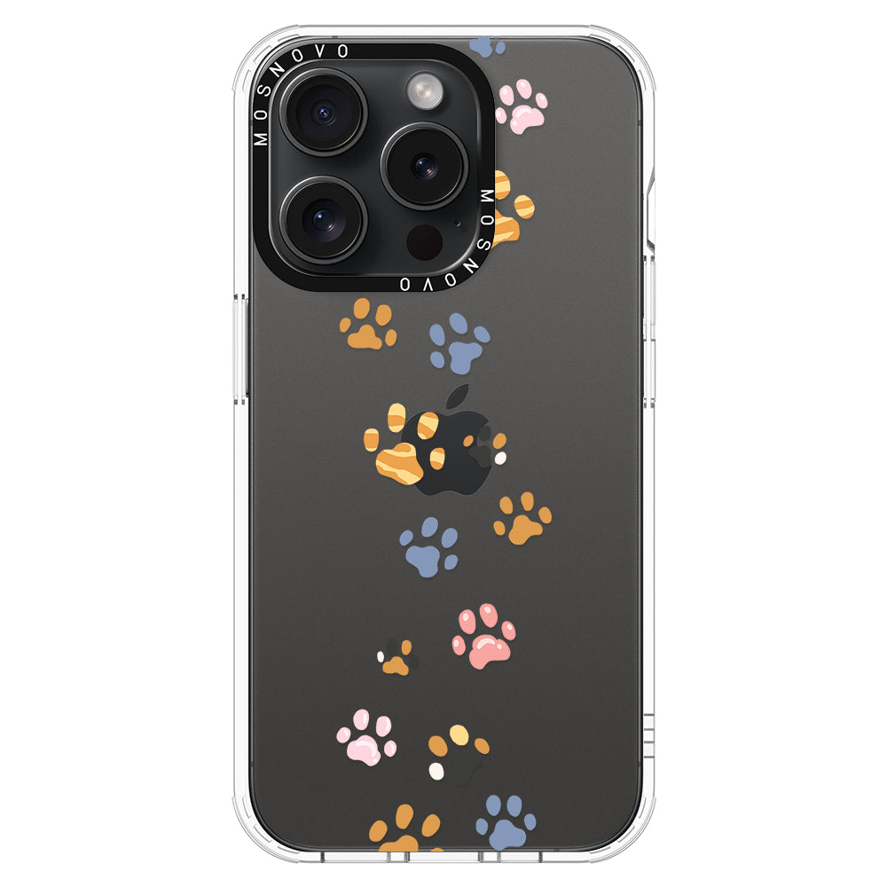 Colorful Paw Phone Case - iPhone 15 Pro Case - MOSNOVO