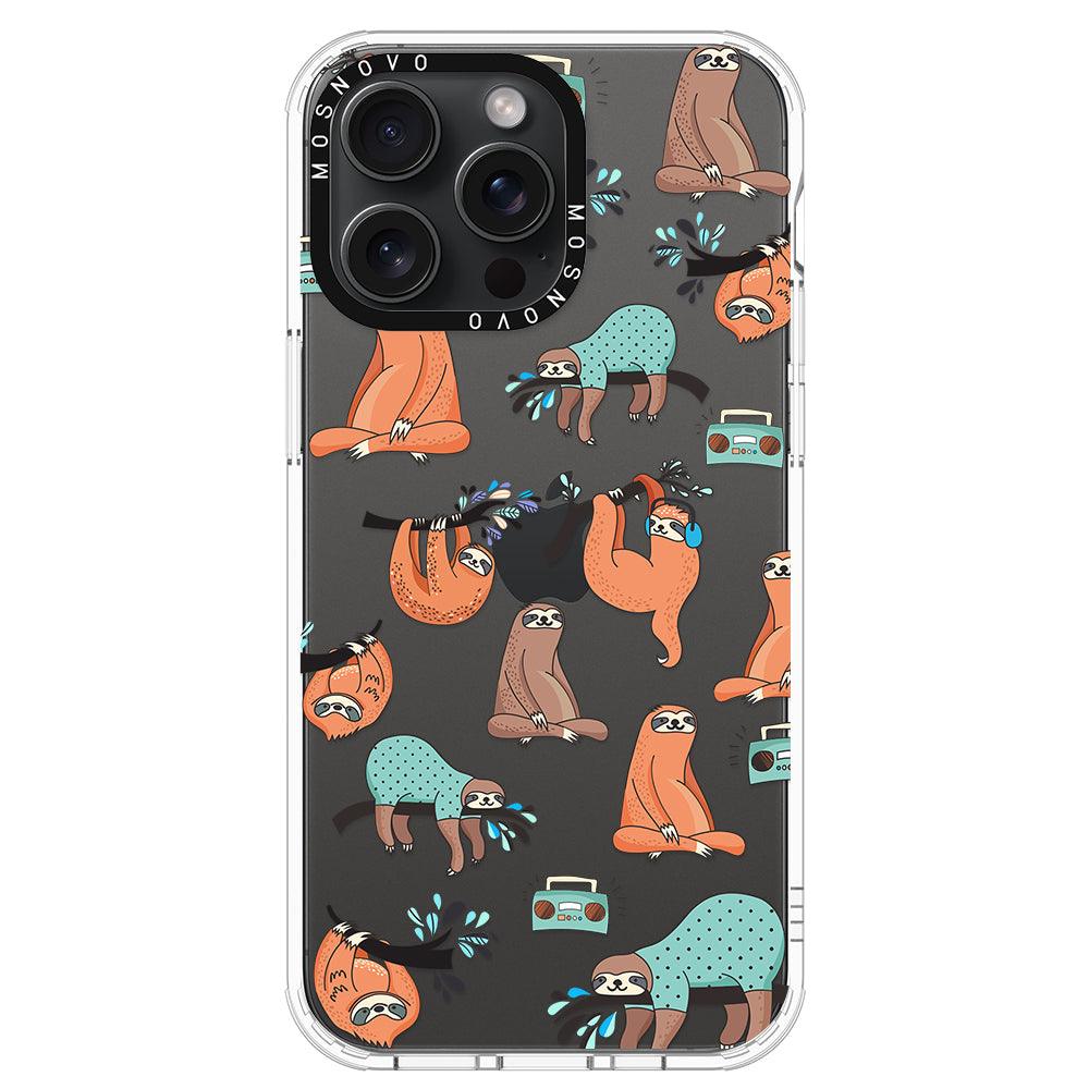 Musical Sloth Phone Case - iPhone 15 Pro Max Case - MOSNOVO