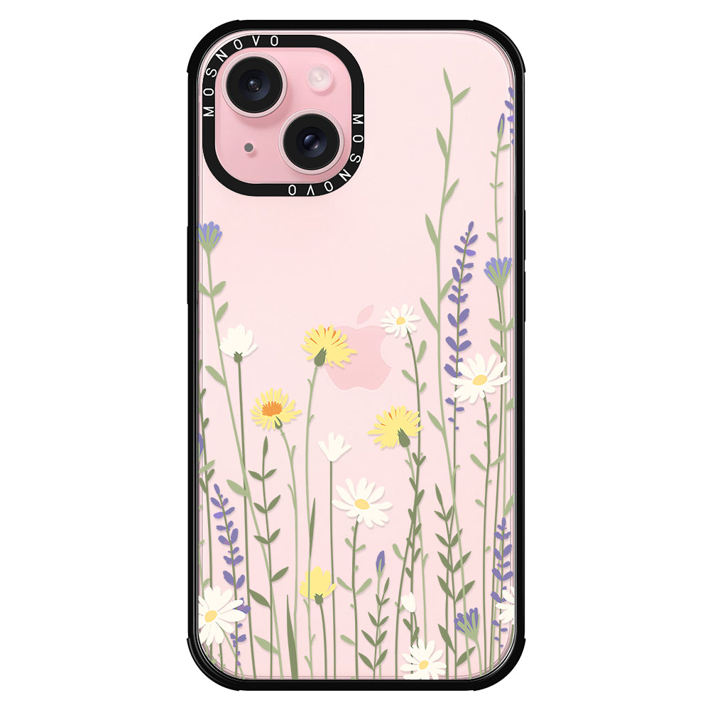 Wild Meadow Floral Phone Case - iPhone 15 Plus Case - MOSNOVO