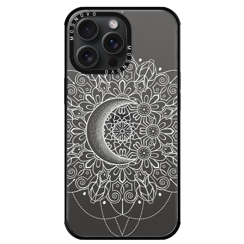 Celestial Moon Mandala Phone Case - iPhone 15 Pro Max Case - MOSNOVO