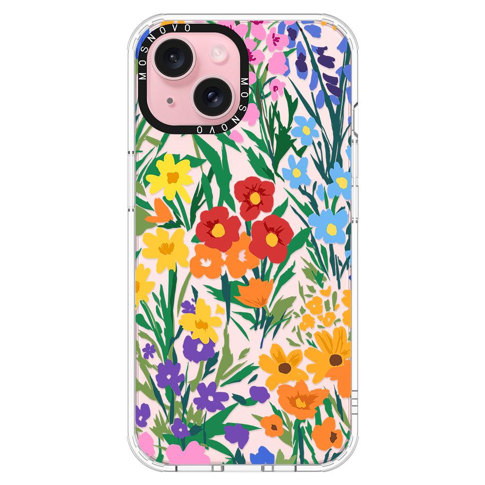 Spring Botanical Flower Floral Phone Case - iPhone 15 Plus Case - MOSNOVO