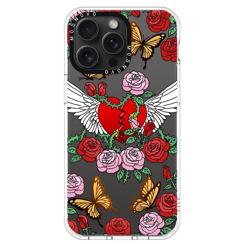 Wing Heart Phone Case - iPhone 15 Pro Max Case - MOSNOVO