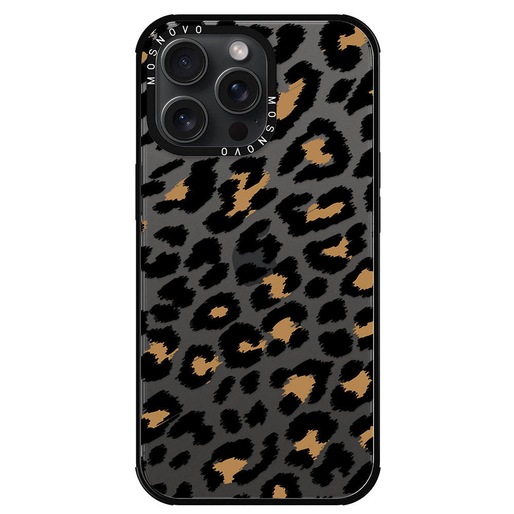 Leopard Print Phone Case - iPhone 15 Pro Max Case - MOSNOVO