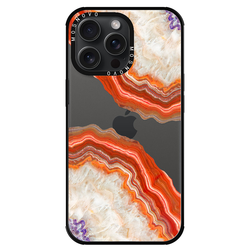 Agate Red Phone Case - iPhone 15 Pro Max Case - MOSNOVO