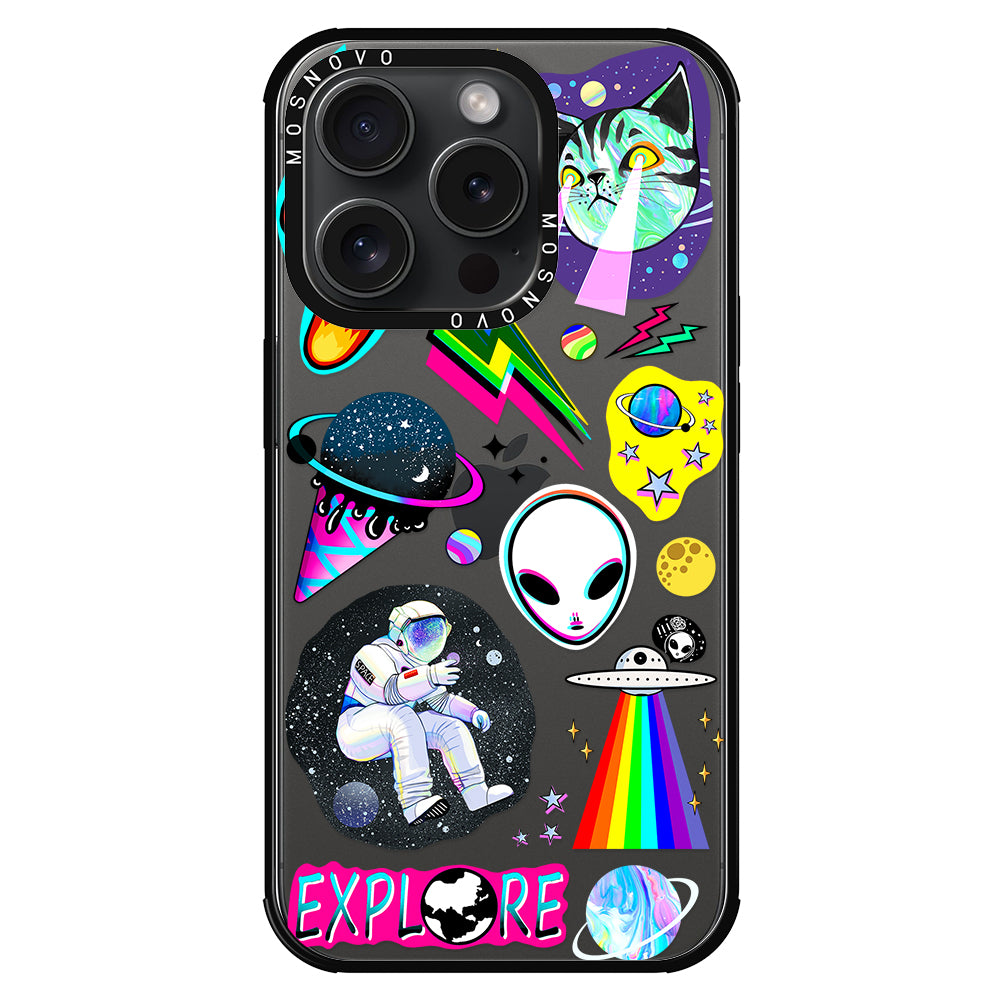 Sci-Fi Stickers Phone Case - iPhone 15 Pro Case - MOSNOVO