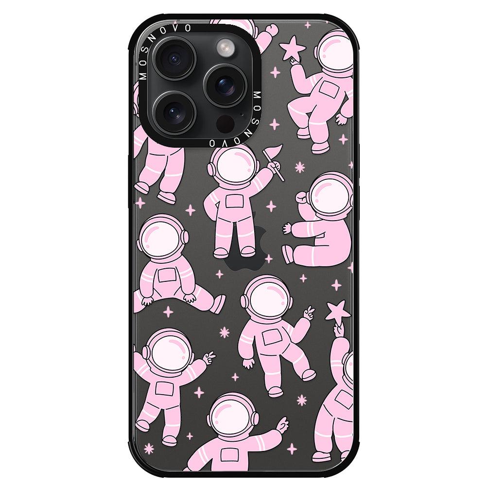 Pink Astronaut Phone Case - iPhone 15 Pro Max Case - MOSNOVO