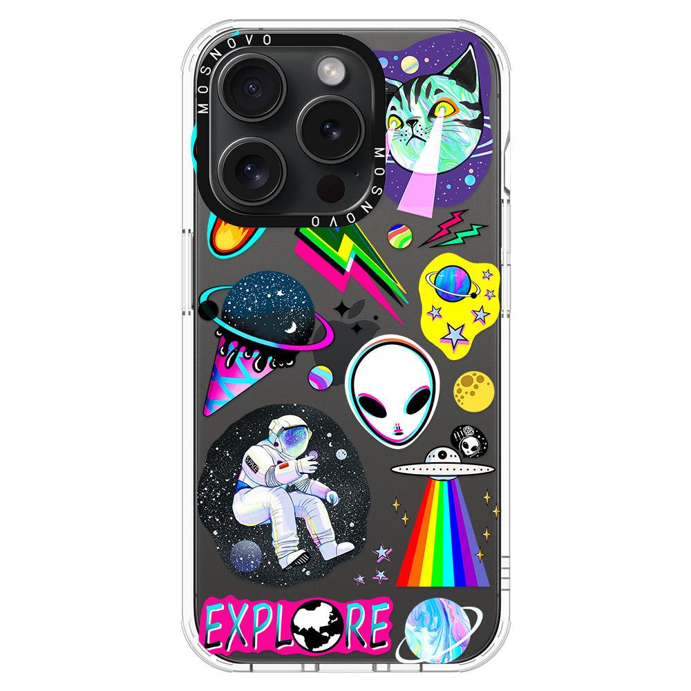 Sci-Fi Stickers Phone Case - iPhone 15 Pro Case - MOSNOVO