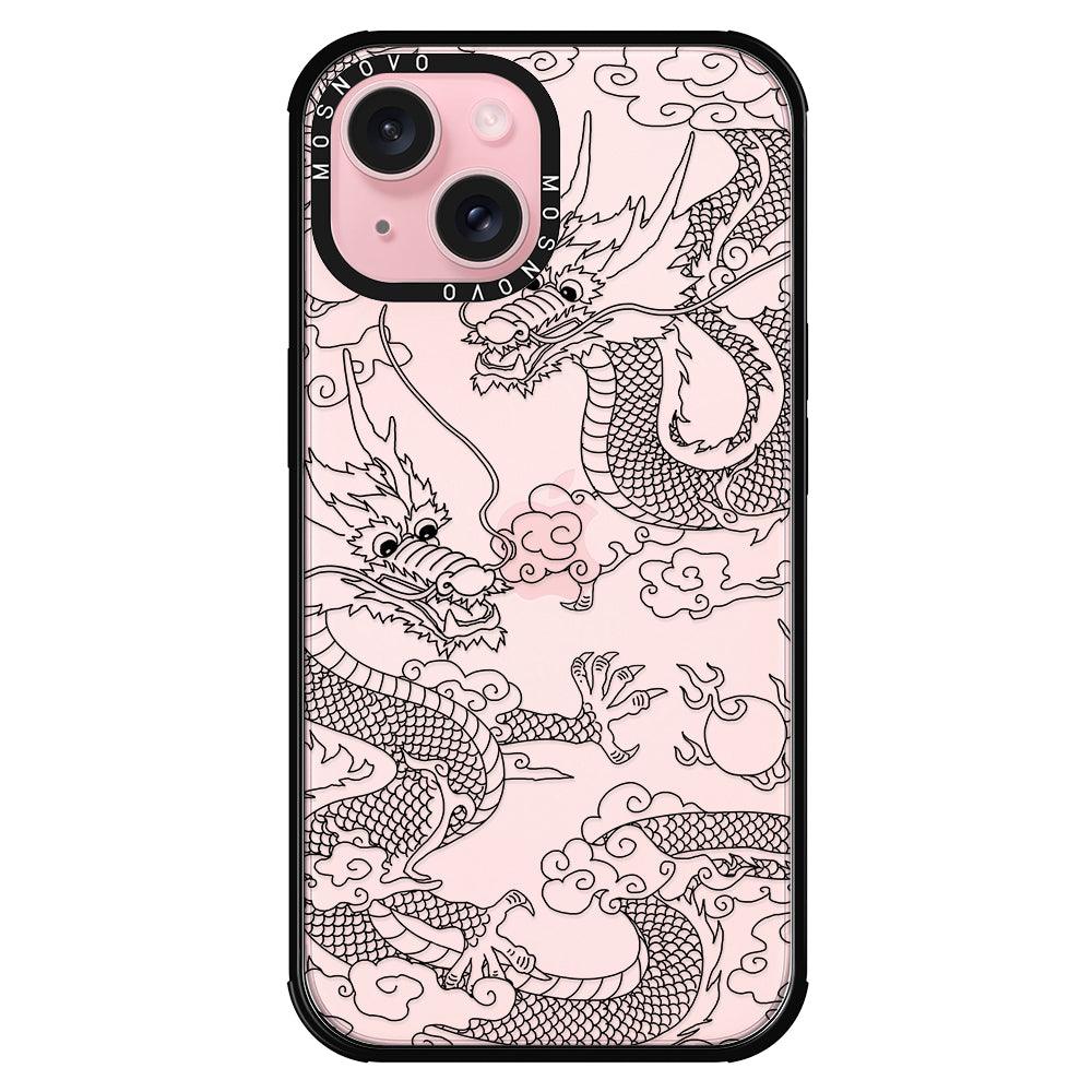 Black Dragon Phone Case - iPhone 15 Case - MOSNOVO